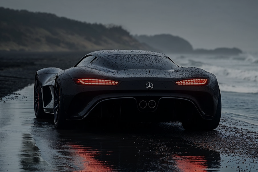 rear view of super car